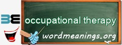 WordMeaning blackboard for occupational therapy